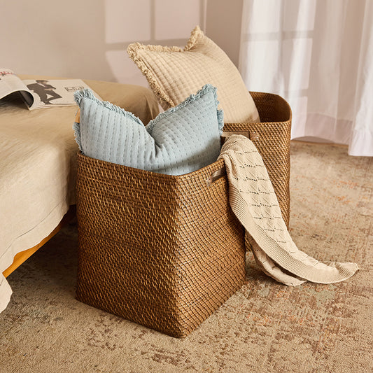 Trail Baby Blue Cotton Cushion Cover