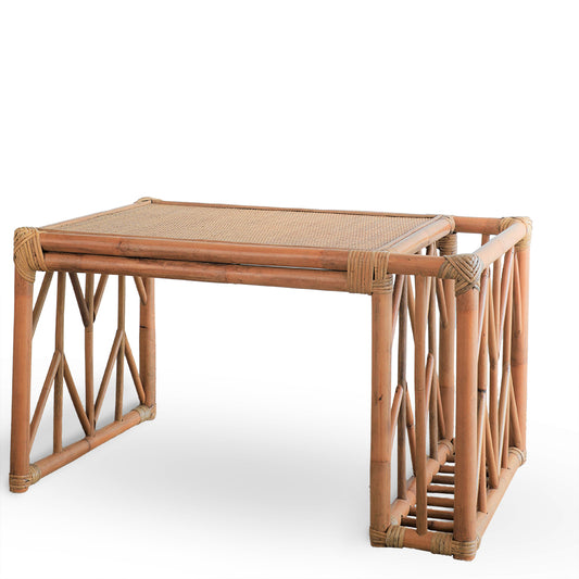 CANE TABLE NATURAL