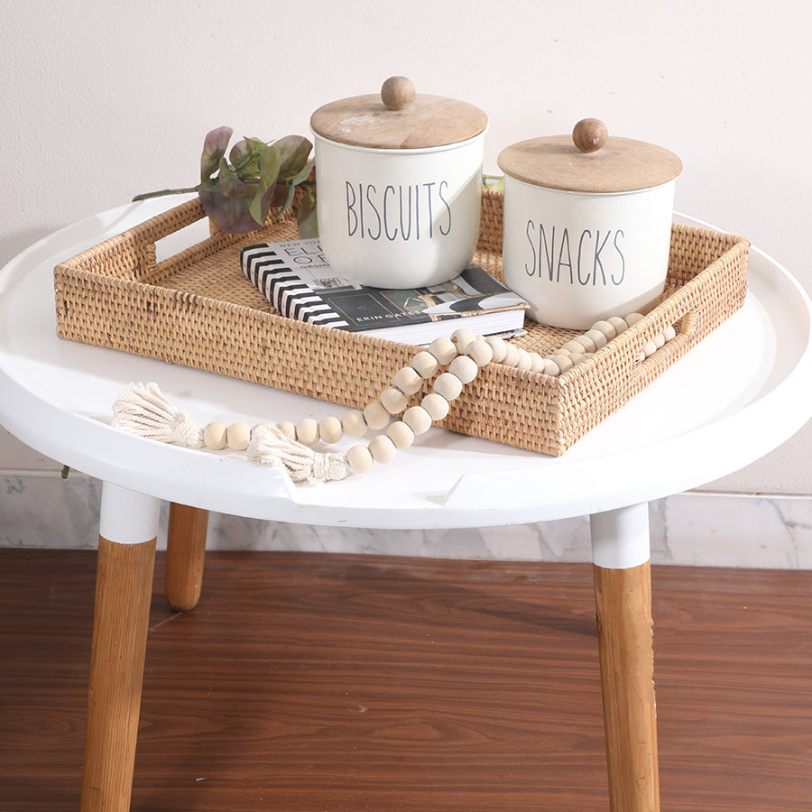 Cozy kitchen décor, Farmhouse tabletop styling, Minimalist snack station, Modern rustic home accessories, Rectangular rattan tray,
Wicker serving tray with handles,
Natural woven storage tray, Handwoven tabletop tray, Boho farmhouse tray .