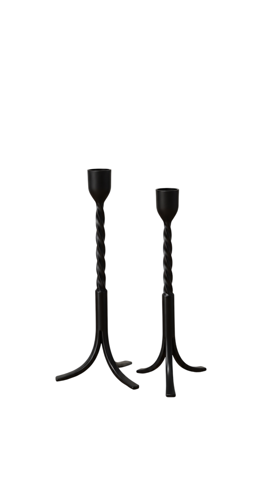 VERONA BLACK CANDLE STANDS