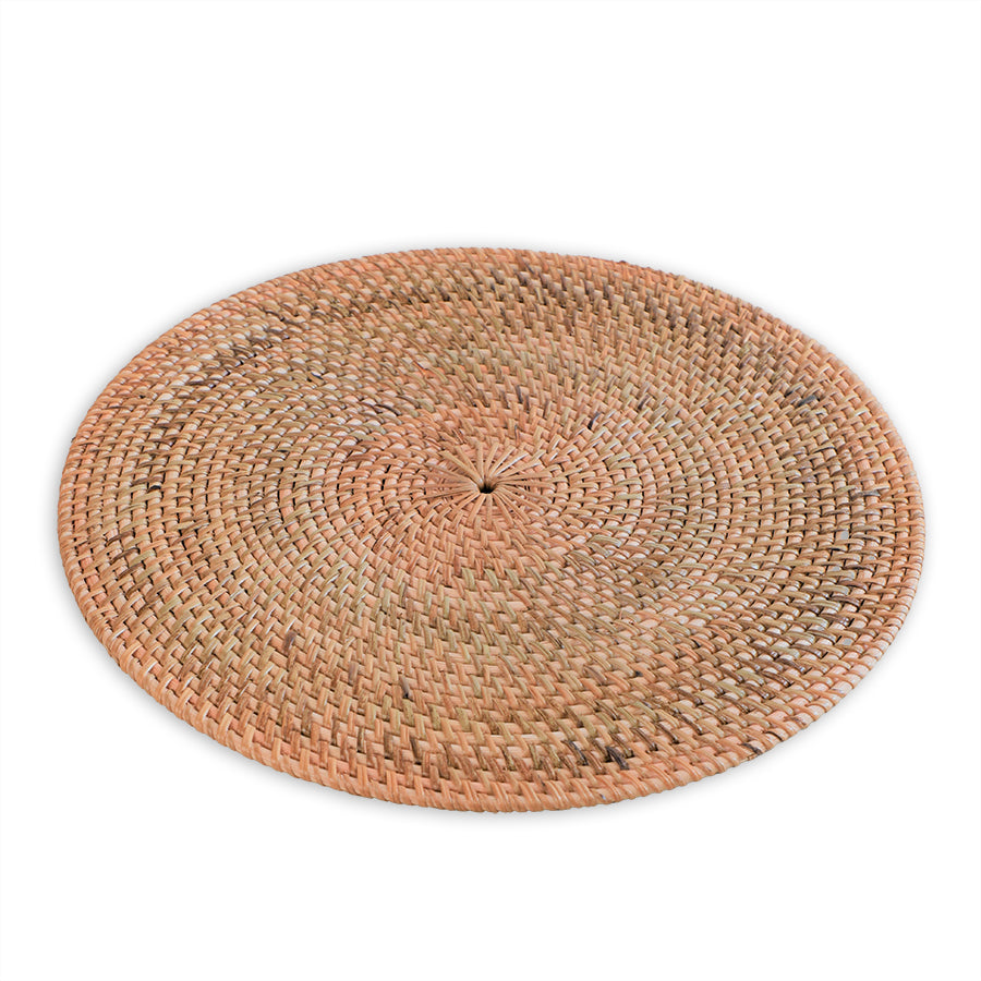 Rattan placemat, Round woven placemat, Natural fiber table mat, Handwoven rattan mat, Eco-friendly placemat, Boho style rattan table mat,
Rustic round placemat for dining,
Handmade natural rattan charger,
Earthy tone woven placemat, Sustainable table décor mat .