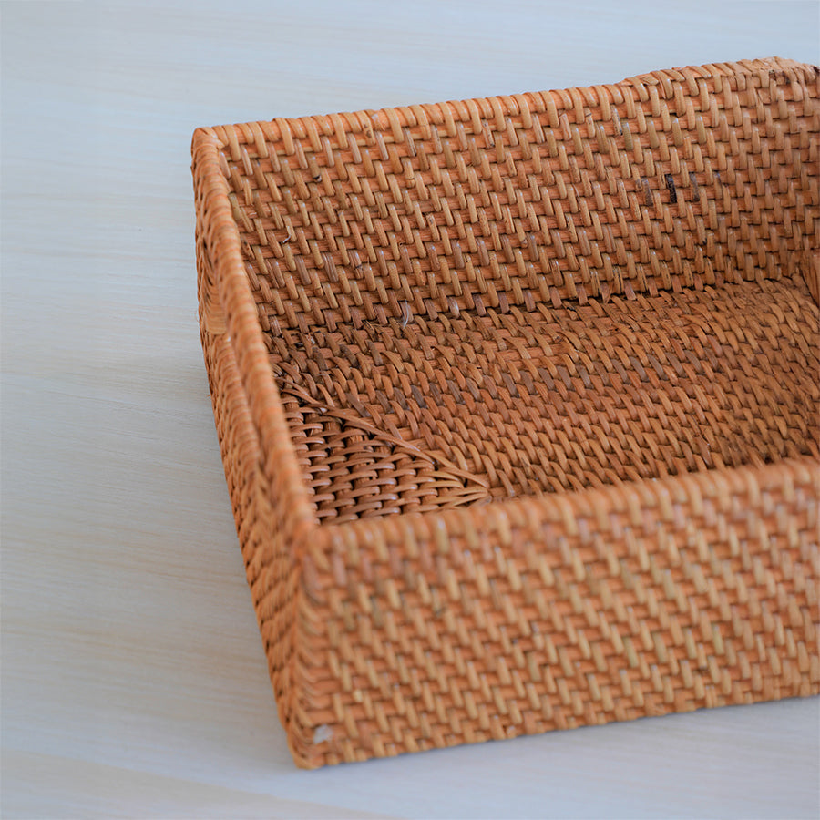 Rattan storage basket, Woven underbed basket, Natural rattan organizer, Handwoven storage box, Rectangular wicker basket, 
Handwoven rattan underbed storage basket, Natural wicker basket for home organization, Eco-friendly rattan storage box for bedroom, 
Rattan basket for shelf or closet, 
Decorative rectangular storage basket, Boho storage solution, Rustic home décor storage, Sustainable home organization, Wicker drawer organizer, Artisan-made basket.