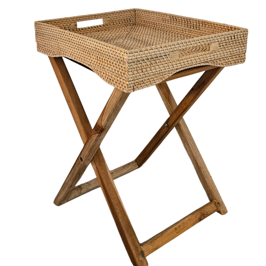 TRAY WITH WOODEN STAND