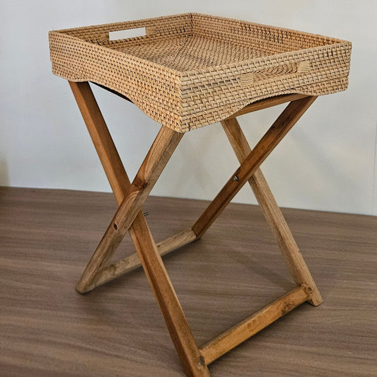 TRAY WITH WOODEN STAND