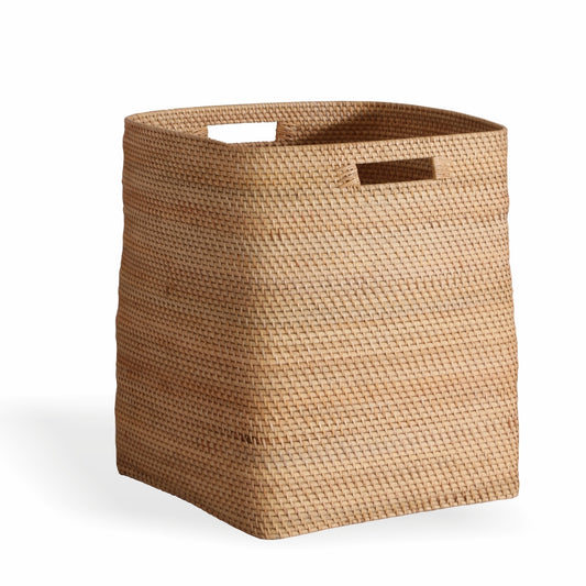 Square woven storage basket, 
Natural wicker storage bin, 
Handmade rattan basket Eco-friendly woven basket, Large rectangular storage basket, Woven laundry hamper with handles, Minimalist home storage basket. 