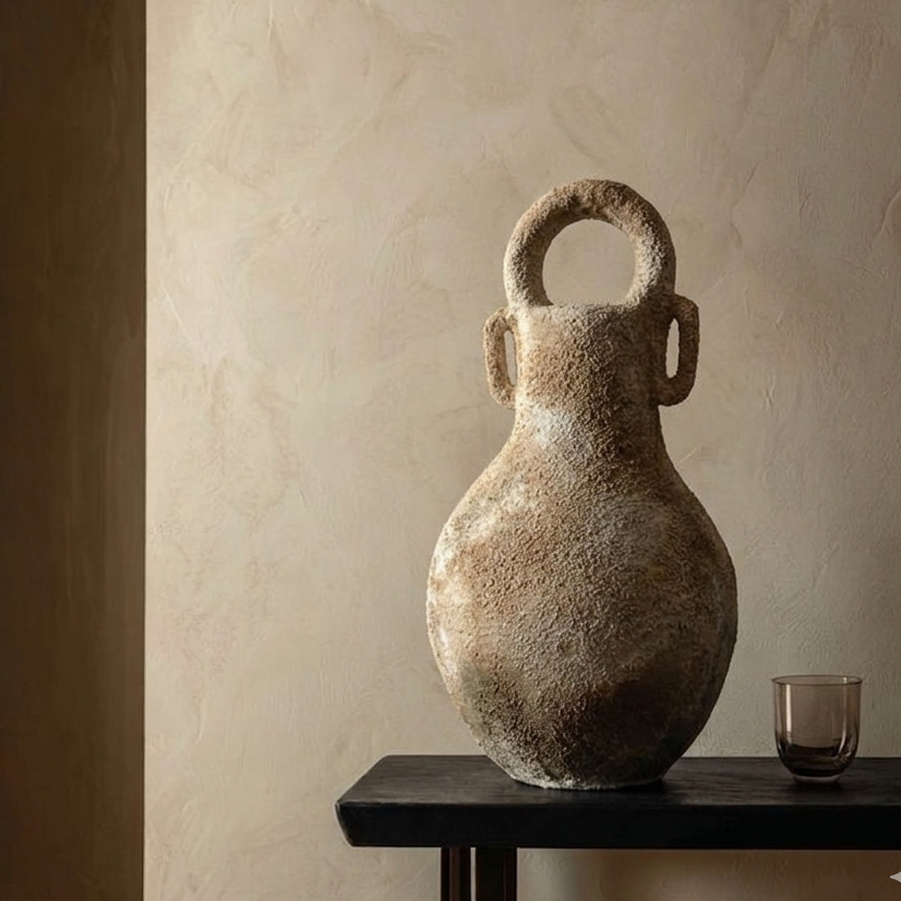 Wabi-Sabi Aesthetics

Warm Minimalism

Organic Modern Decor

Earth-Tone Textures

Sculptural Ceramic Vessels

Mediterranean / Ancient Greek Revival

Tactile Neutral Accents

Console Table Statement Pieces