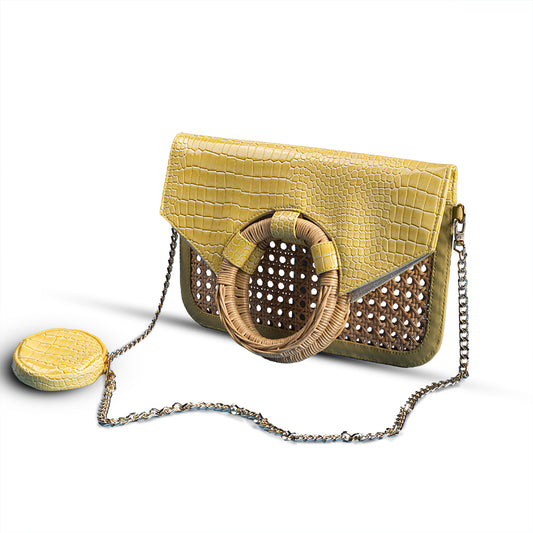 Valentina Envelope Clutch - Yellow