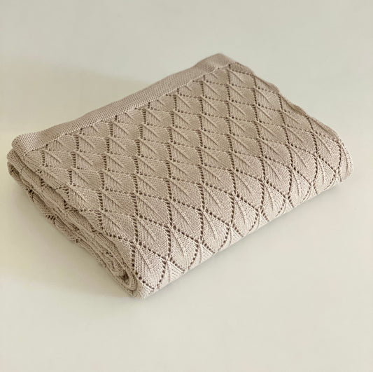 Hygge Sand Knitted Blanket