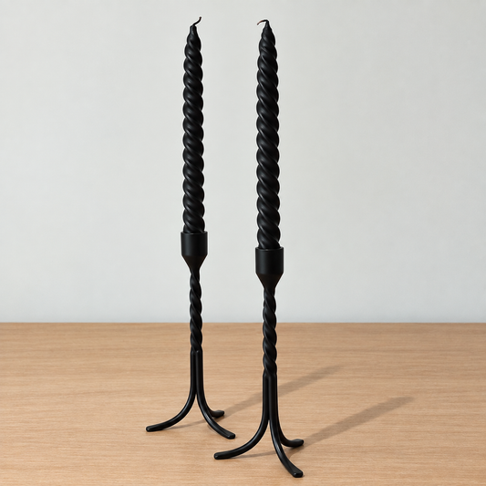 VERONA BLACK CANDLE STANDS