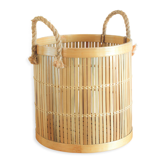 black and natural woven basket, 
braided rope storage basket, handwoven seagrass basket with handles, two-tone decorative storage basket, eco-friendly woven basket, 
handwoven basket with thick braided detail , rustic black jute storage basket, durable woven basket for organizing, Boho modern decorative basket, artisan-crafted seagrass basket, basket for laundry or throw blankets, living room floor storage basket, stylish storage bin for home décor, versatile woven basket for toys or towels. 
