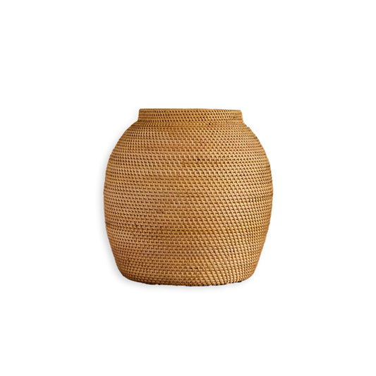 Handwoven decorative basket, Natural rattan storage basket, Wicker vase-style basket, Round woven floor basket, Artisan wicker décor basket, 
Boho decorative woven vase, Eco-friendly rattan planter basket, Natural fiber home décor basket, Handmade round wicker basket for home décor, 
Rustic rattan basket for indoor plants, 
Decorative floor vase basket with natural finish, Sustainable handwoven storage container, Wicker basket for Boho and rustic interiors. 
