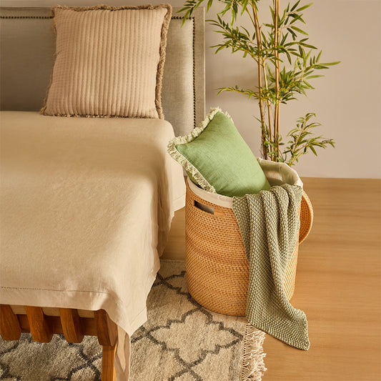 Natural woven storage basket, Decorative bedroom basket, Handcrafted rattan hamper , Stylish laundry basket with handles , Eco-friendly woven basket, Wicker basket for home décor, Multipurpose storage basket, Bedroom organization basket
Neutral tone woven basket for modern homes, Handwoven basket with fabric lining, Wicker laundry hamper for bedroom or bathroom
Decorative rattan storage basket for bedroom, Large wicker basket with cloth liner, Sustainable bamboo storage hamper .