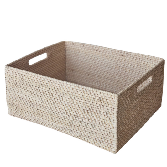 Woven storage basket with handles, 
Handwoven rectangular organizer bin, Natural seagrass storage box, Eco-friendly woven storage bin, Handmade rattan storage basket, Bathroom or laundry room basket, Closet organizer for clothes and accessories, Toy storage basket for kids’ room, Pantry or kitchen shelf basket, Office or desk storage organizer .

