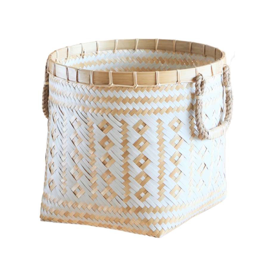 Woven basket, Handwoven storage basket, Bamboo basket, Decorative storage basket, Natural woven basket ,Eco-friendly basket, Wicker basket with handles, Handmade basket, Rustic home décor, Boho storage solution, Laundry basket woven, Rattan look basket, Multipurpose storage bin, Lightweight organizer basket, Artisan crafted basket .